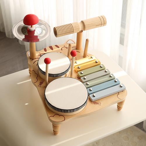 Wooden Baby Music Toy Solid khaki PC