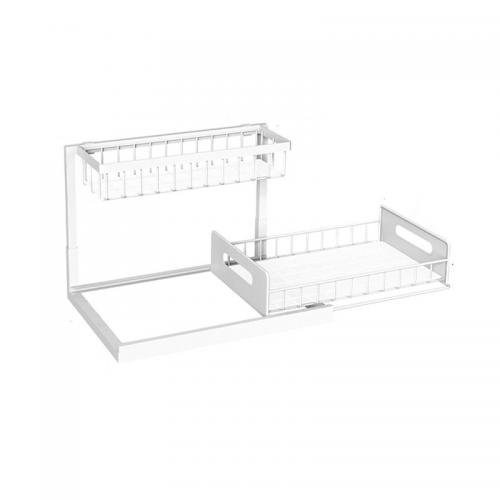 Iron Kitchen Shelf for storage & stretchable white PC