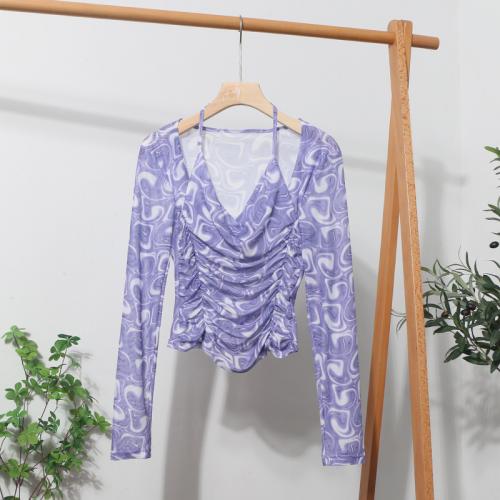 Gaas Vrouwen lange mouwen blouses Gaas Afgedrukt ander keuzepatroon meer kleuren naar keuze : stuk