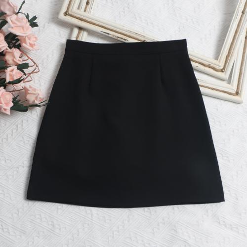 Polyester High Waist Package Hip Skirt slimming Solid PC