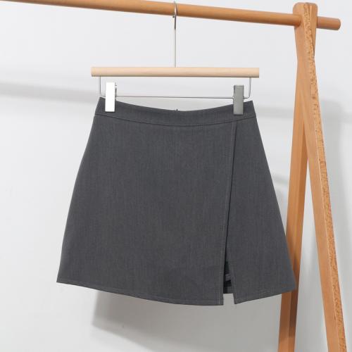 Polyester High Waist Skirt slimming & side slit Solid PC
