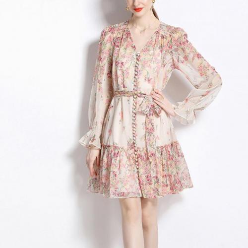 Chiffon Two-Piece Dress Set & two piece pink Set