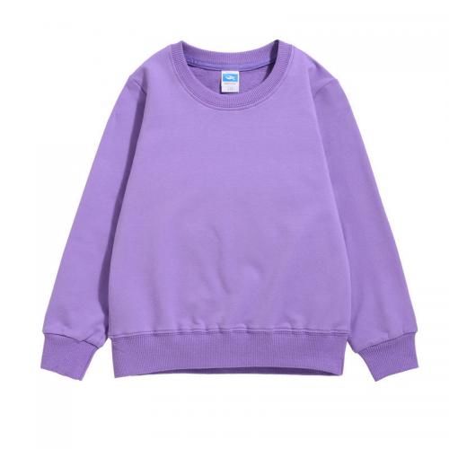Polyester Parent-Child Sweatshirt thicken & loose Solid PC