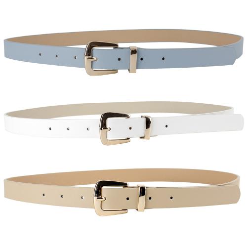 PU Leather Easy Matching Fashion Belt flexible length Solid PC