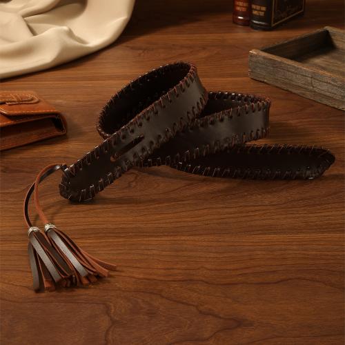 PU Leather Tassels Girdle Belt flexible length Solid PC