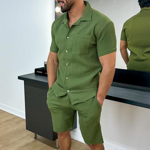 Polyester Männer Casual Set, Hosen & Nach oben, mehr Farben zur Auswahl,  Festgelegt