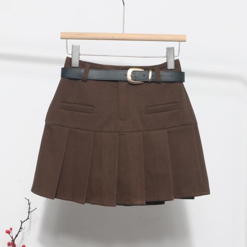 Polyester Pleated & High Waist Skirt & anti emptied PC