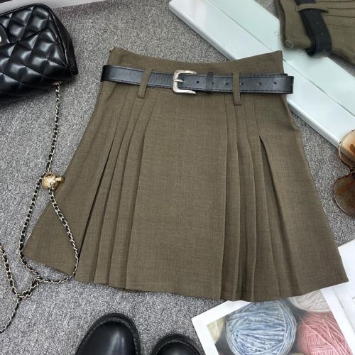 Polyester Pleated Skirt & with belt PC