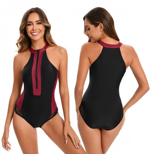 Polyamide One-piece Swimsuit & skinny style black PC
