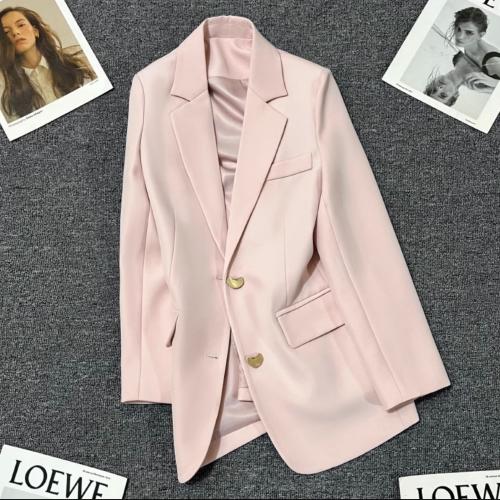 Polyester Women Suit Coat & loose pink PC
