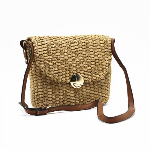 Paper & PU Leather Easy Matching Crossbody Bag durable Solid PC