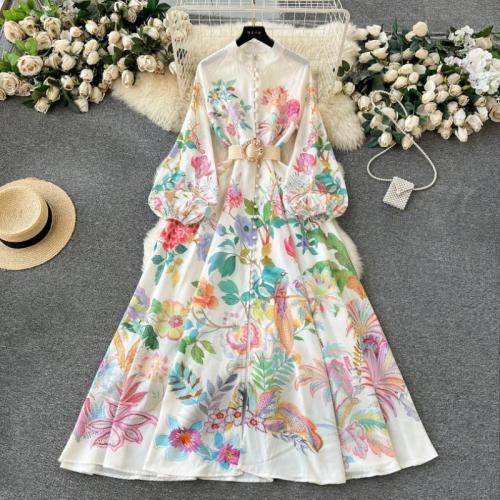 Polyester Waist-controlled & Plus Size One-piece Dress slimming PC