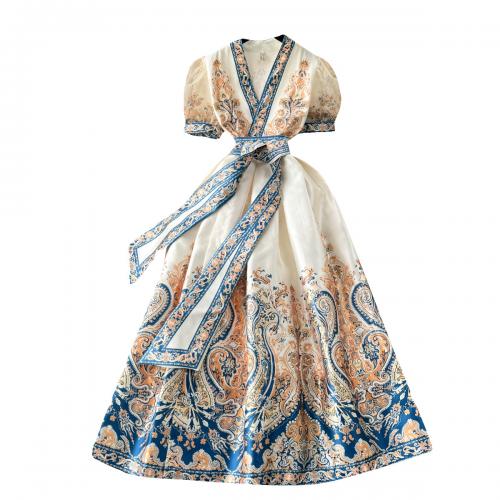 Smíšená látka Jednodílné šaty Stampato Květinové smíšené barvy kus