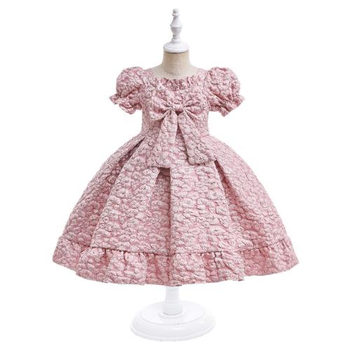 Cotton Girl One-piece Dress Cute & with bowknot PC