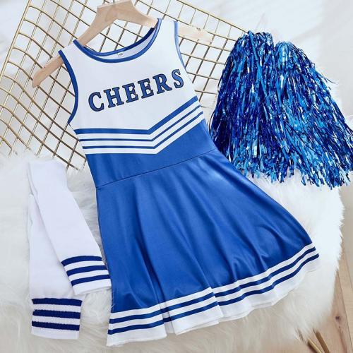 Polyester Kinder Cheerleader Kostüme, Gedruckt, Brief, mehr Farben zur Auswahl,  Festgelegt