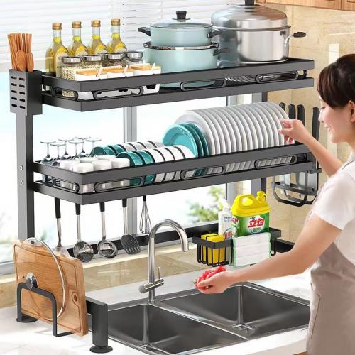 Carbon Steel Kitchen Shelf, different size for choice & different design for choice, Solid, black,  PC