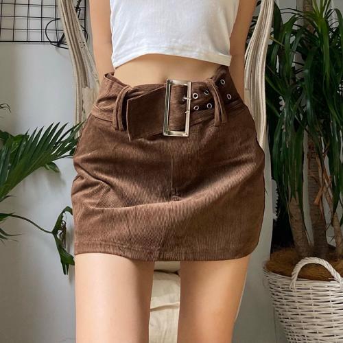 Corduroy Slim Skirt brown PC