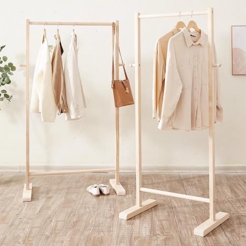 Solid Wood Clothes Hanging Rack  Solid beige PC