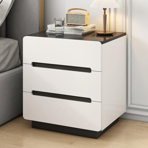 Wood Bedside Cabinet  Solid white PC