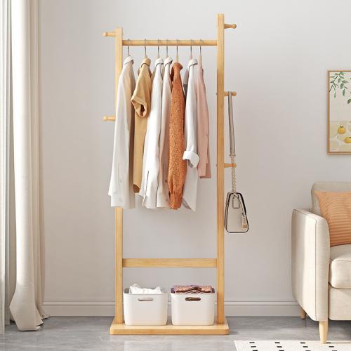 Solid Wood Multifunction Clothes Hanging Rack PC