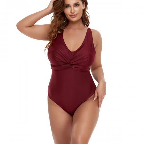 Polyamide & Spandex Plus Size One-piece Swimsuit backless PC