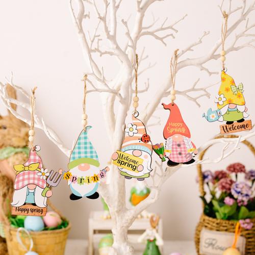Wooden Easter Design Hanging Ornament for home decoration & Cute PC
