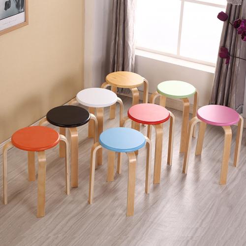 Linen & Solid Wood & Plastic Stool durable PC