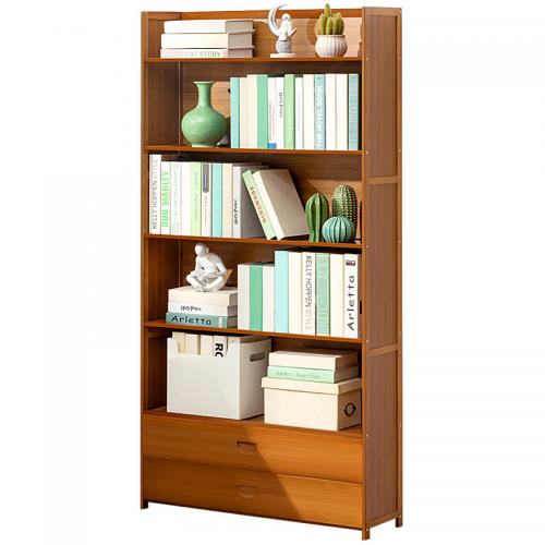 Bamboo Bookshelf for storage brown PC
