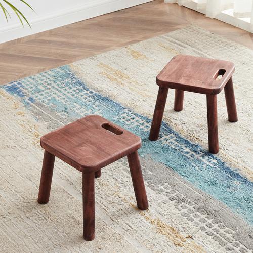 Solid Wood Stool durable Solid brown PC