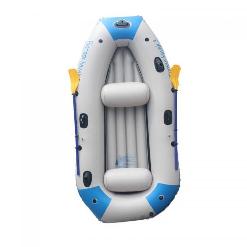 PVC Inflatable Kayak portable & hardwearing blue and white PC