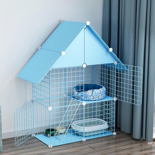 Fer Cage pour animaux de compagnie Bleu pièce
