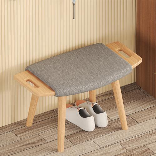 Solid Wood & Cotton Linen Stool durable PC
