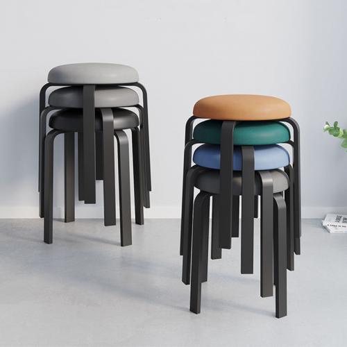 Cloth & Metal & PU Leather stackable Stool PC