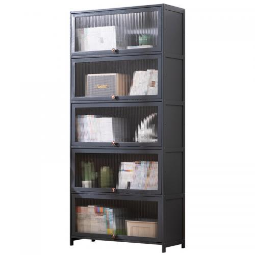 Moso Bamboo & Acrylic Storage Cabinet for storage & dustproof black PC
