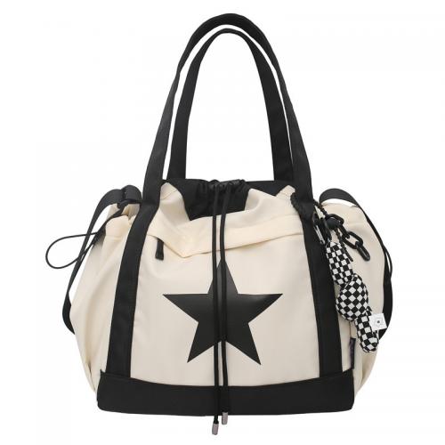 Nylon Handbag, large capacity & attached with hanging strap, Pentangle, more colors for choice,  PC
