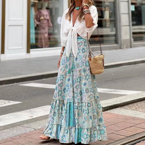 Polyester Maxi Skirt  Solid PC