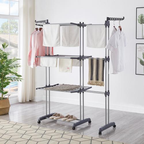 Steel Clotheshorse with pulley gray PC