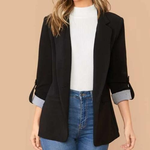 Polyester Women Suit Coat Solid PC