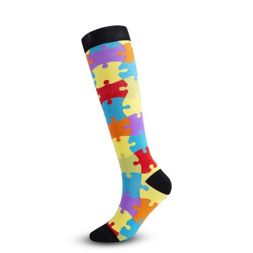 Polyamid Damen Sport Socken, Gedruckt, unterschiedliches Muster zur Auswahl, mehr Farben zur Auswahl,  Paar