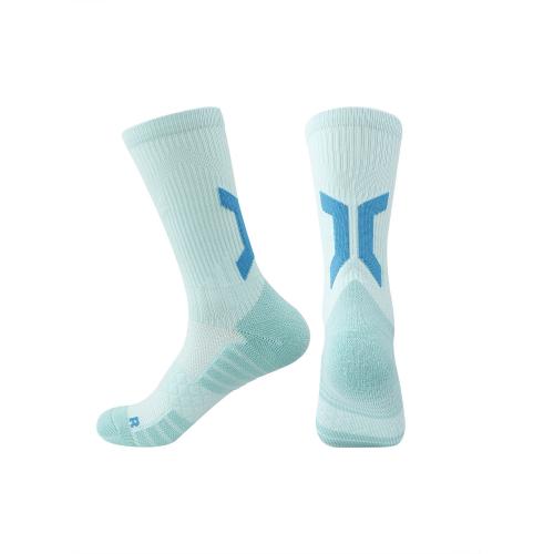 Polyester and Cotton Men Sport Socks flexible & sweat absorption & unisex printed : Pair
