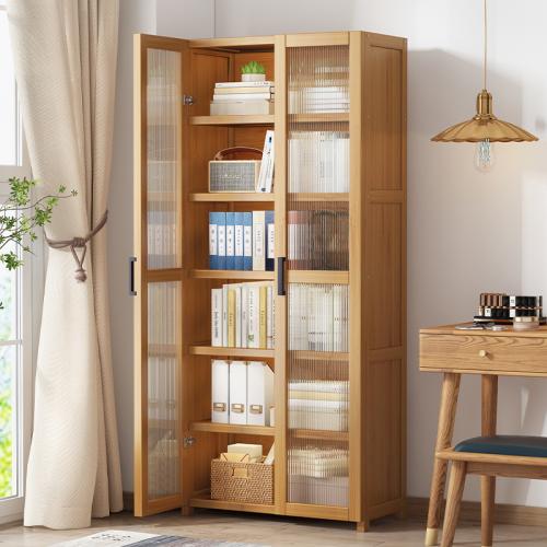 Moso Bamboo & Acrylic Bookshelf for storage PC