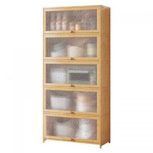 Medium Density Fiberboard & Moso Bamboo & Acrylic Storage Cabinet for storage & dustproof PC