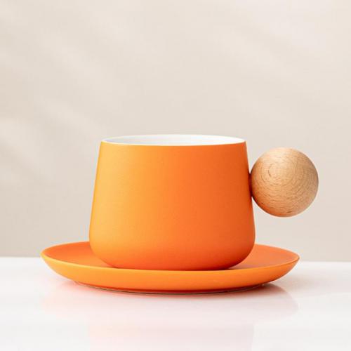 Keramiek Koffie kopjes set Schotel & Cups Handgemaakte Solide meer kleuren naar keuze Instellen