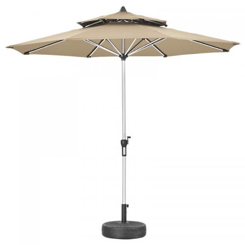 Polyester Fabrics & Aluminium Alloy & Plastic Sunny Umbrella durable & anti ultraviolet & sun protection & waterproof Solid PC