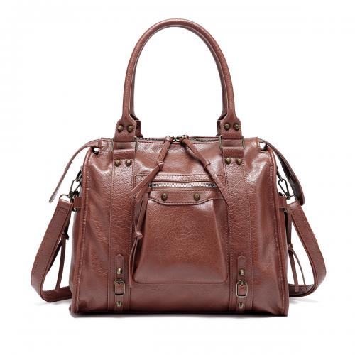 PU Leather Easy Matching Handbag large capacity & attached with hanging strap PC