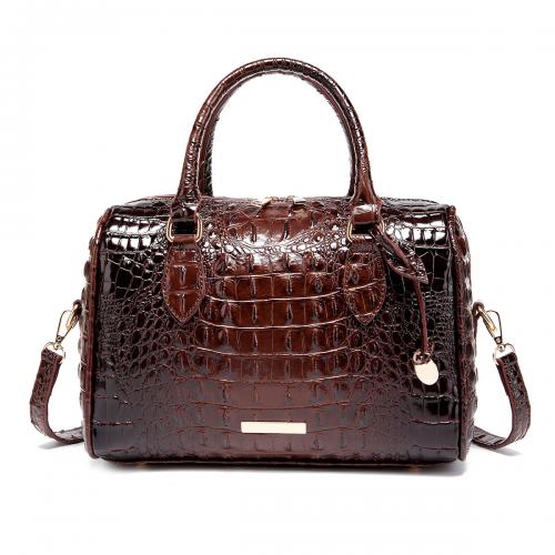 PU Leather Easy Matching Handbag attached with hanging strap crocodile grain PC