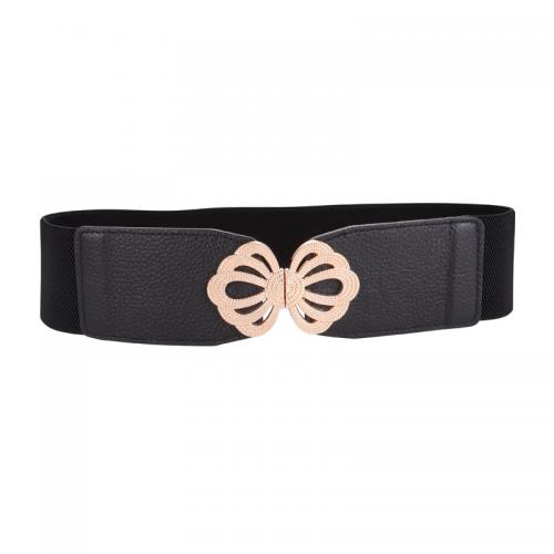 PU Leather Easy Matching Fashion Belt Zinc Alloy gold color plated PC