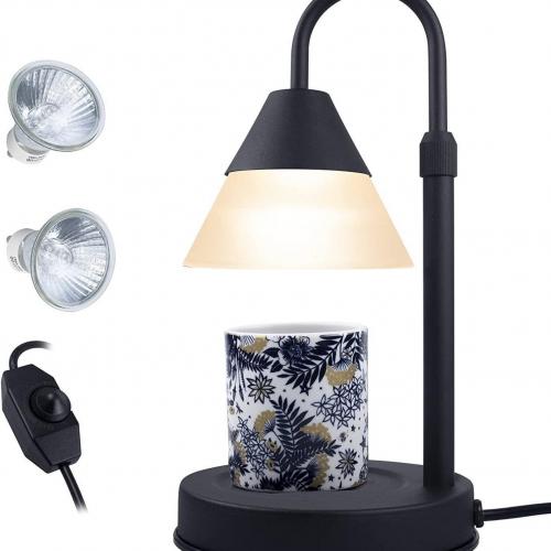 Glass & Iron adjustable Fragrance Lamps black PC