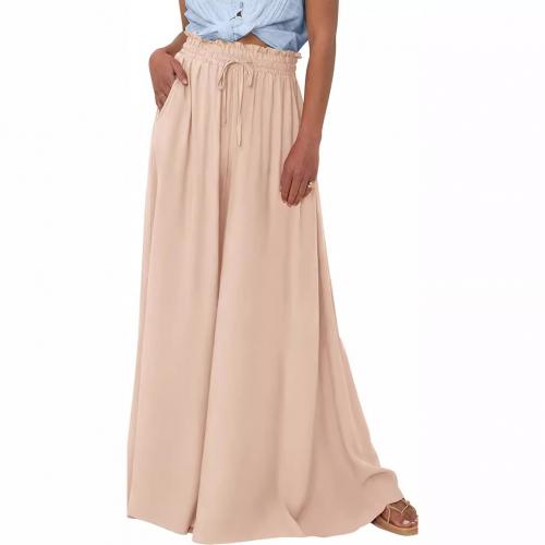 Polyester Wide Leg Trousers patchwork PC