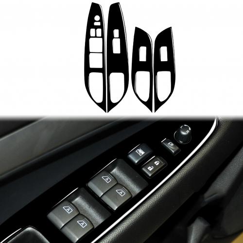 Infiniti Window Control Switch Panel Cover, four piece, Solid, black, Sold By Set